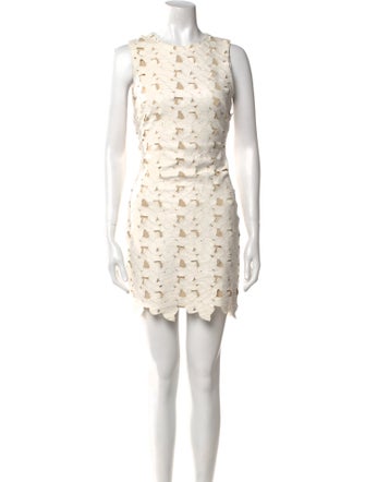 Alice + Olivia Lace Pattern Mini Dress