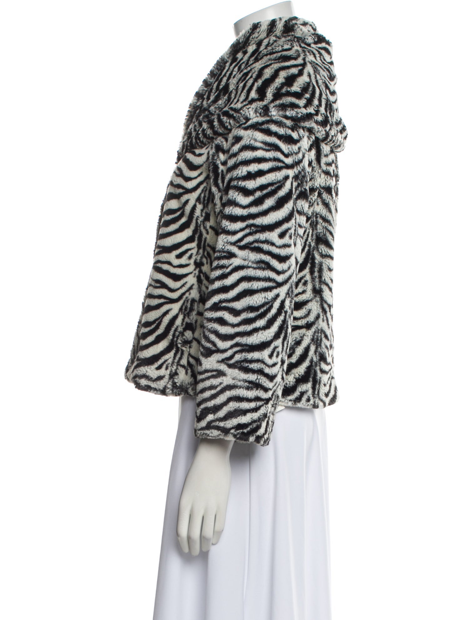 Alice + Olivia Animal Print Faux Fur Jacket