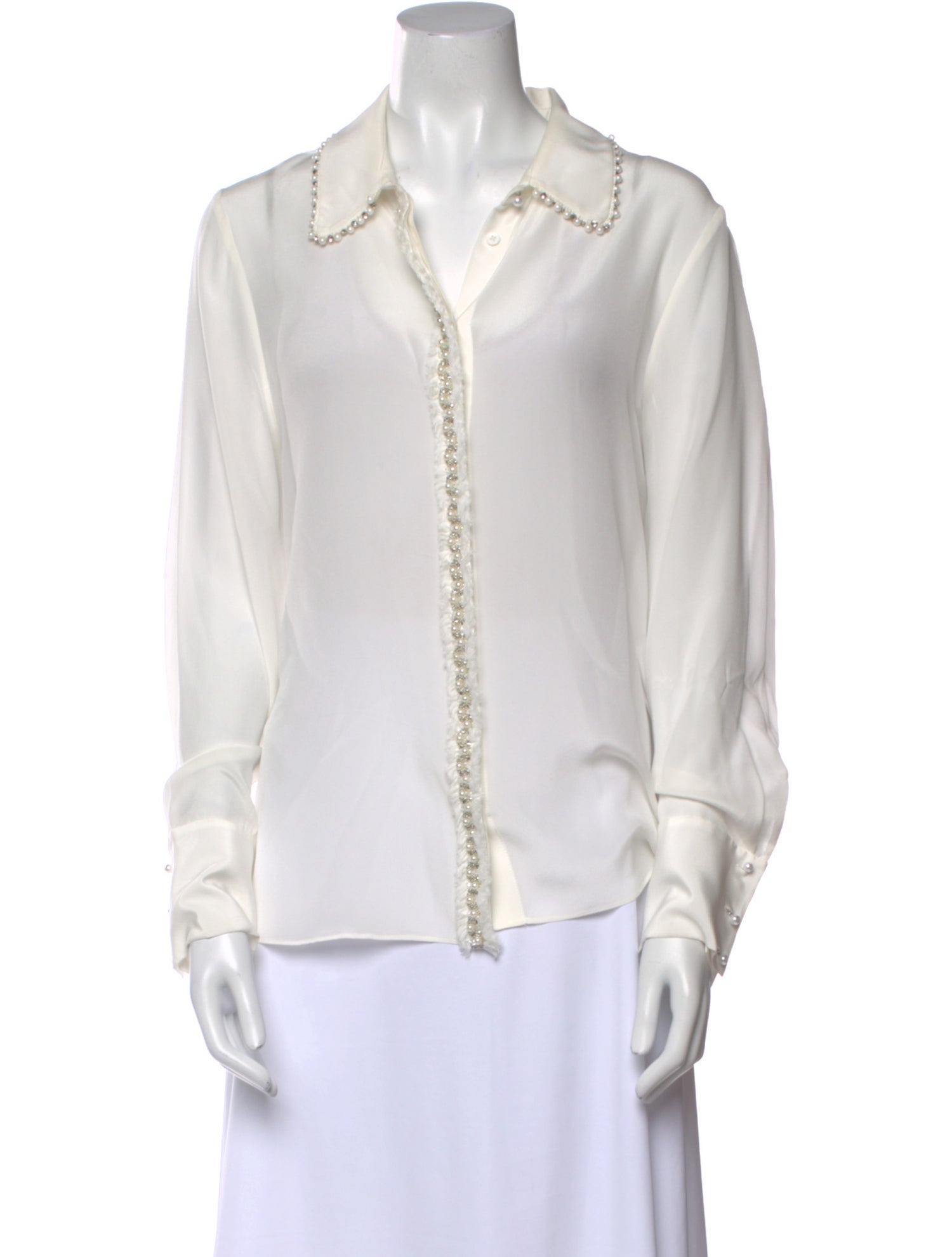 Alice + Olivia Silk Long Sleeve Blouse