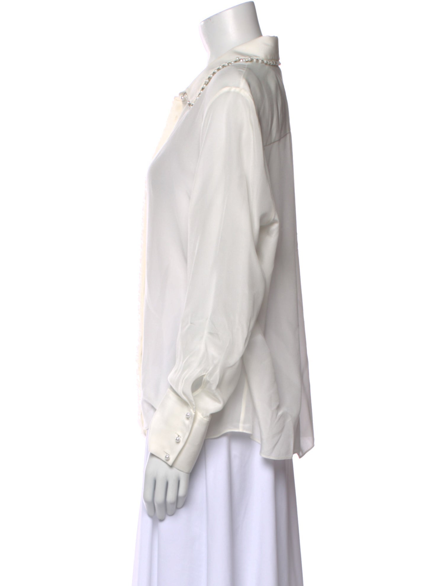 Alice + Olivia Silk Long Sleeve Blouse