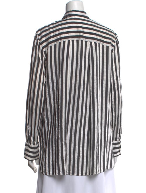 Alice + Olivia Striped Long Sleeve Button-Up Top