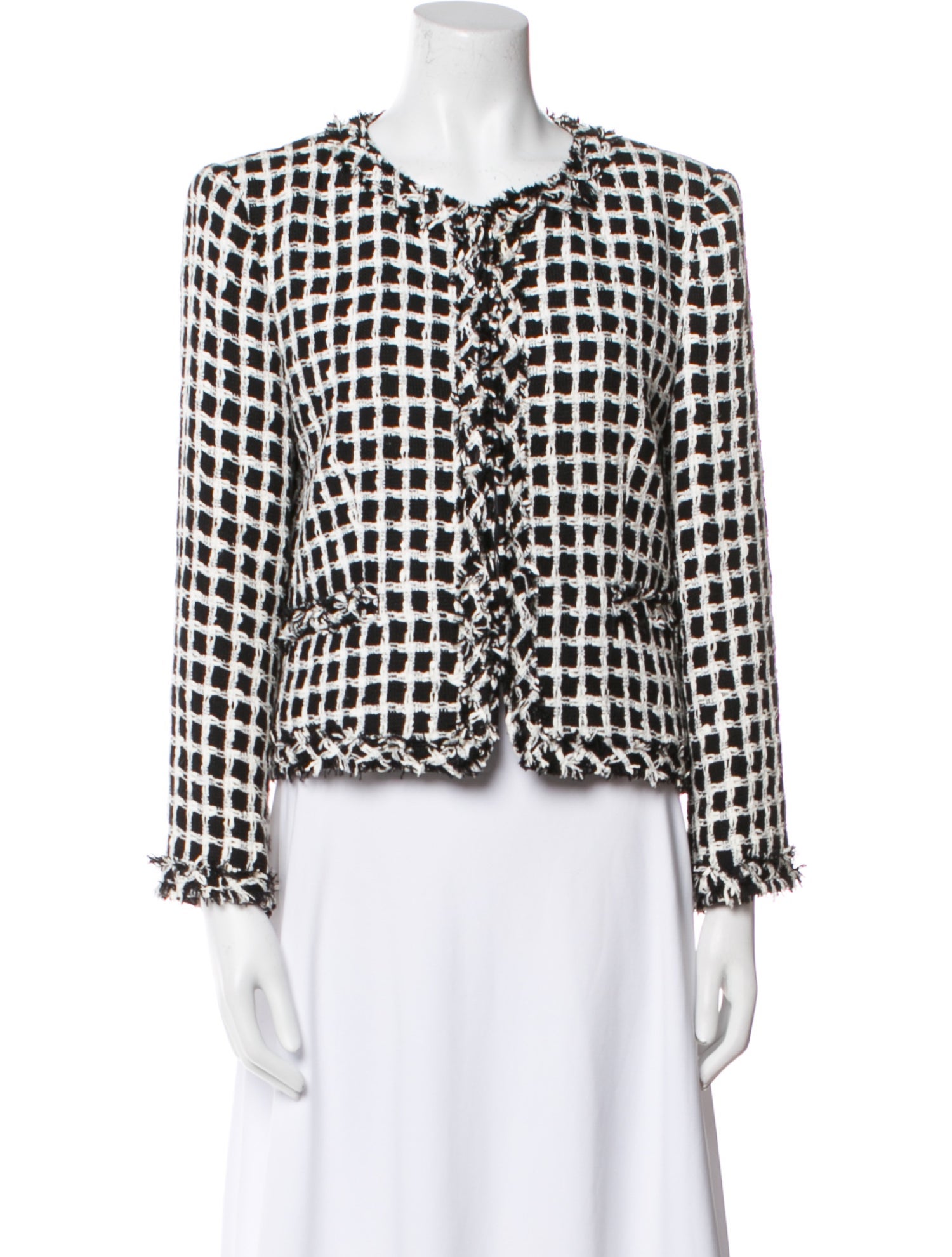 Alice + Olivia Plaid Print Evening Jacket