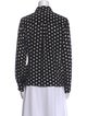 Alice + Olivia Silk Polka Dot Print Button-Up Top