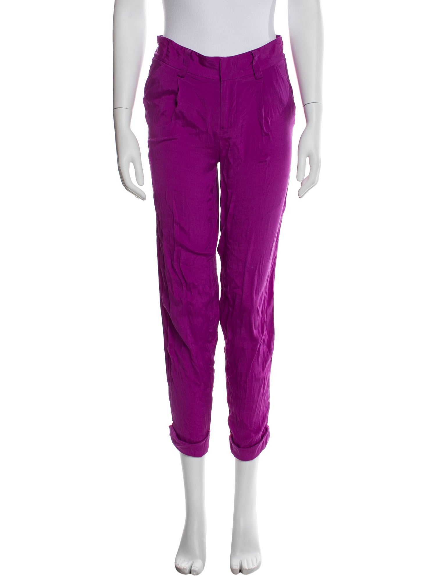 Alice + Olivia Silk Skinny Leg Pants