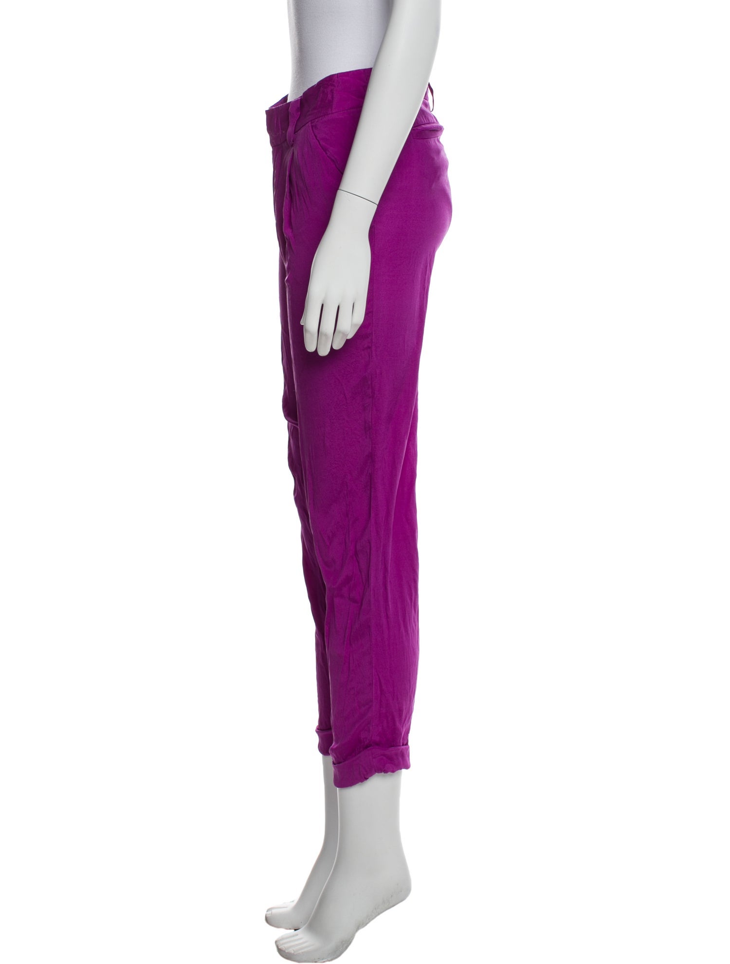 Alice + Olivia Silk Skinny Leg Pants