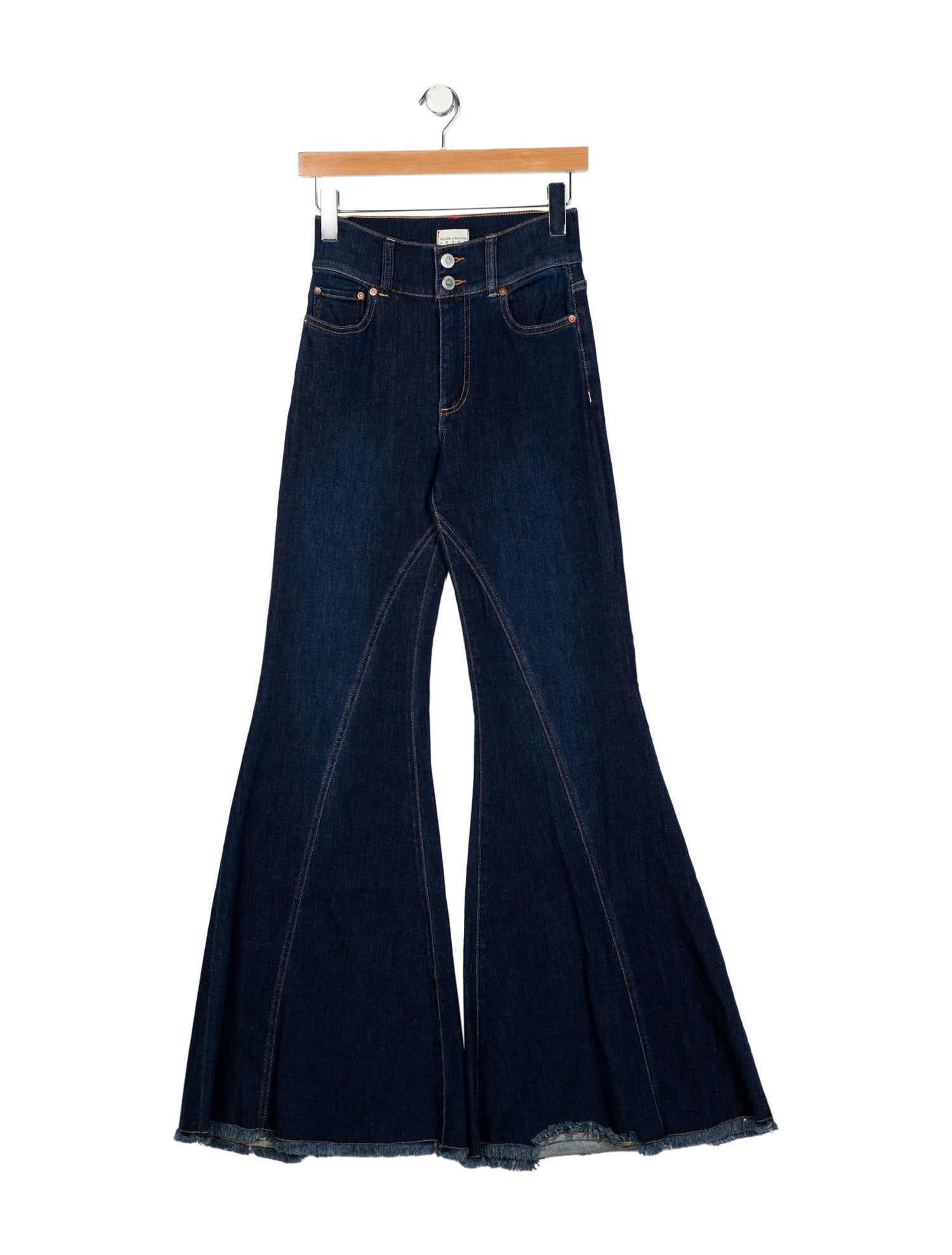 Alice + Olivia Mid-Rise Wide Leg Jeans