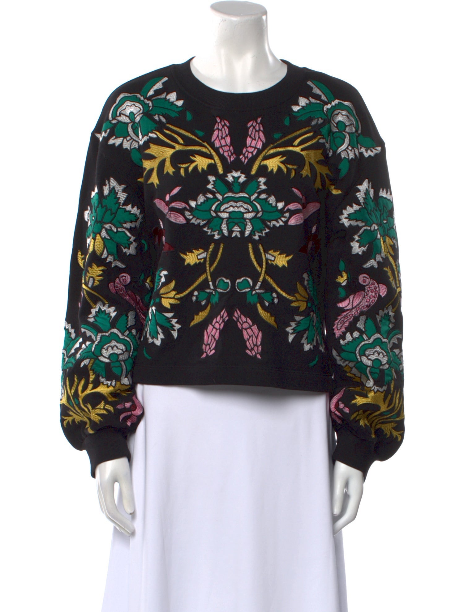 Alice + Olivia Printed Crew Neck Sweater