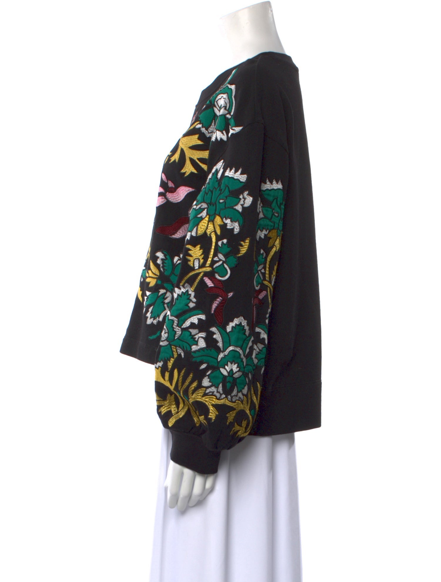 Alice + Olivia Printed Crew Neck Sweater