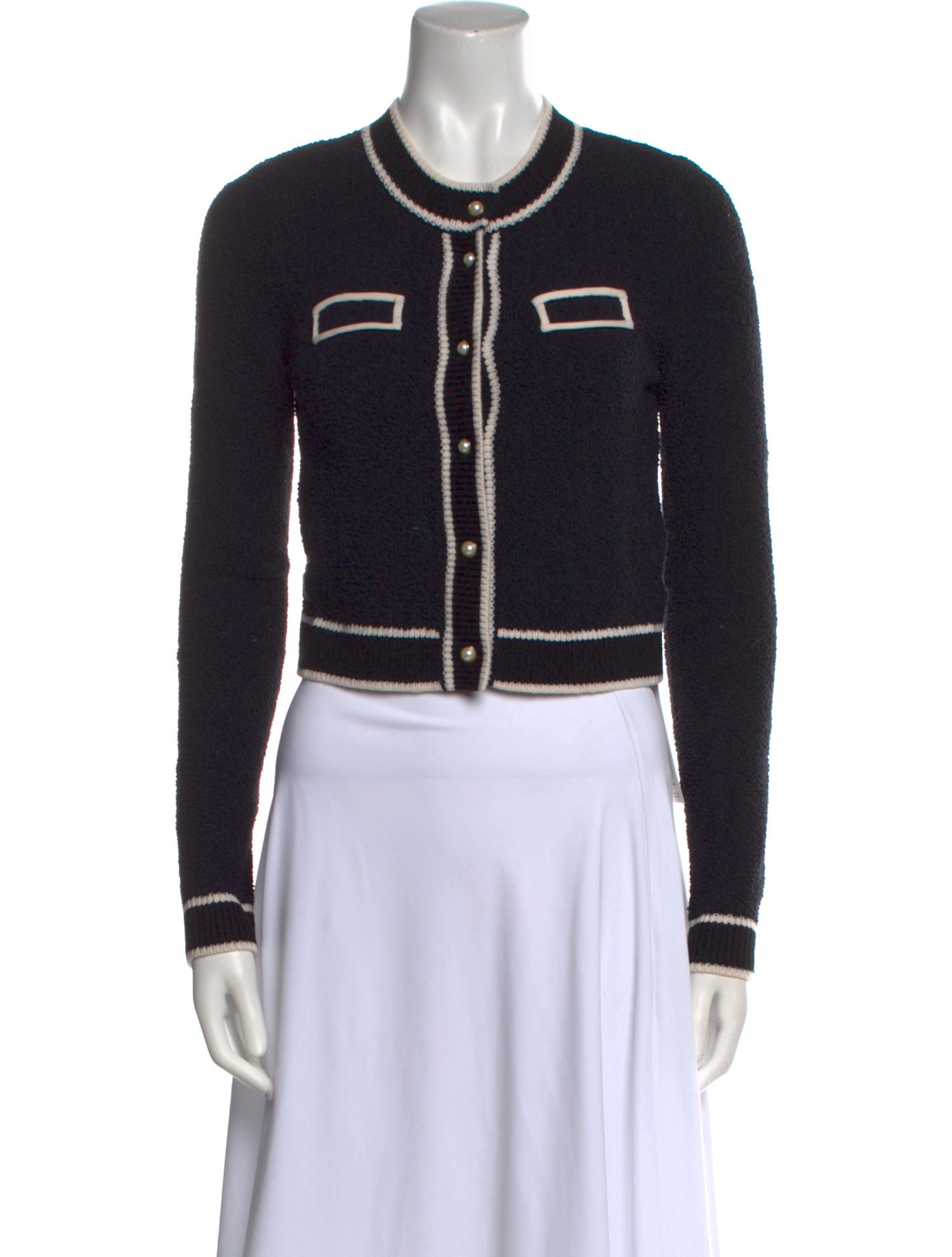 Alice + Olivia Striped Crew Neck Sweater