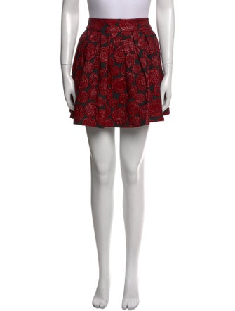 Alice + Olivia Floral Print Mini Skirt
