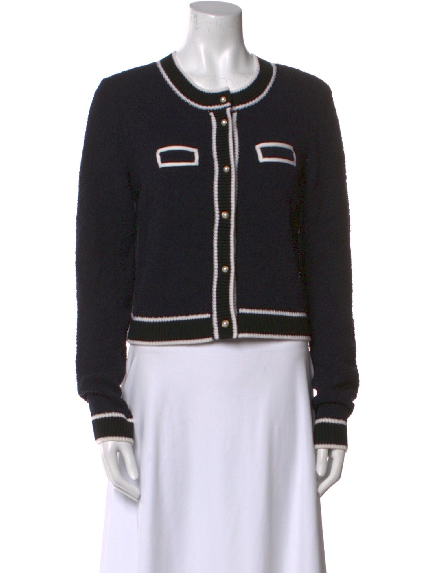 Alice + Olivia Striped Scoop Neck Sweater