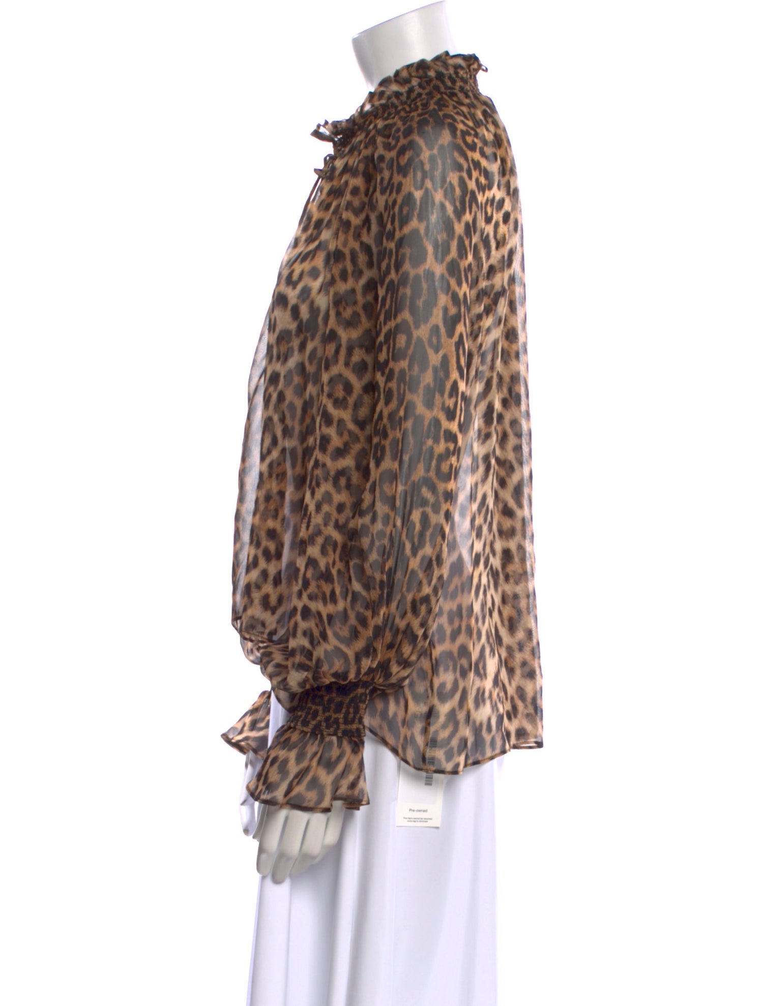 Alice + Olivia Silk Animal Print Blouse