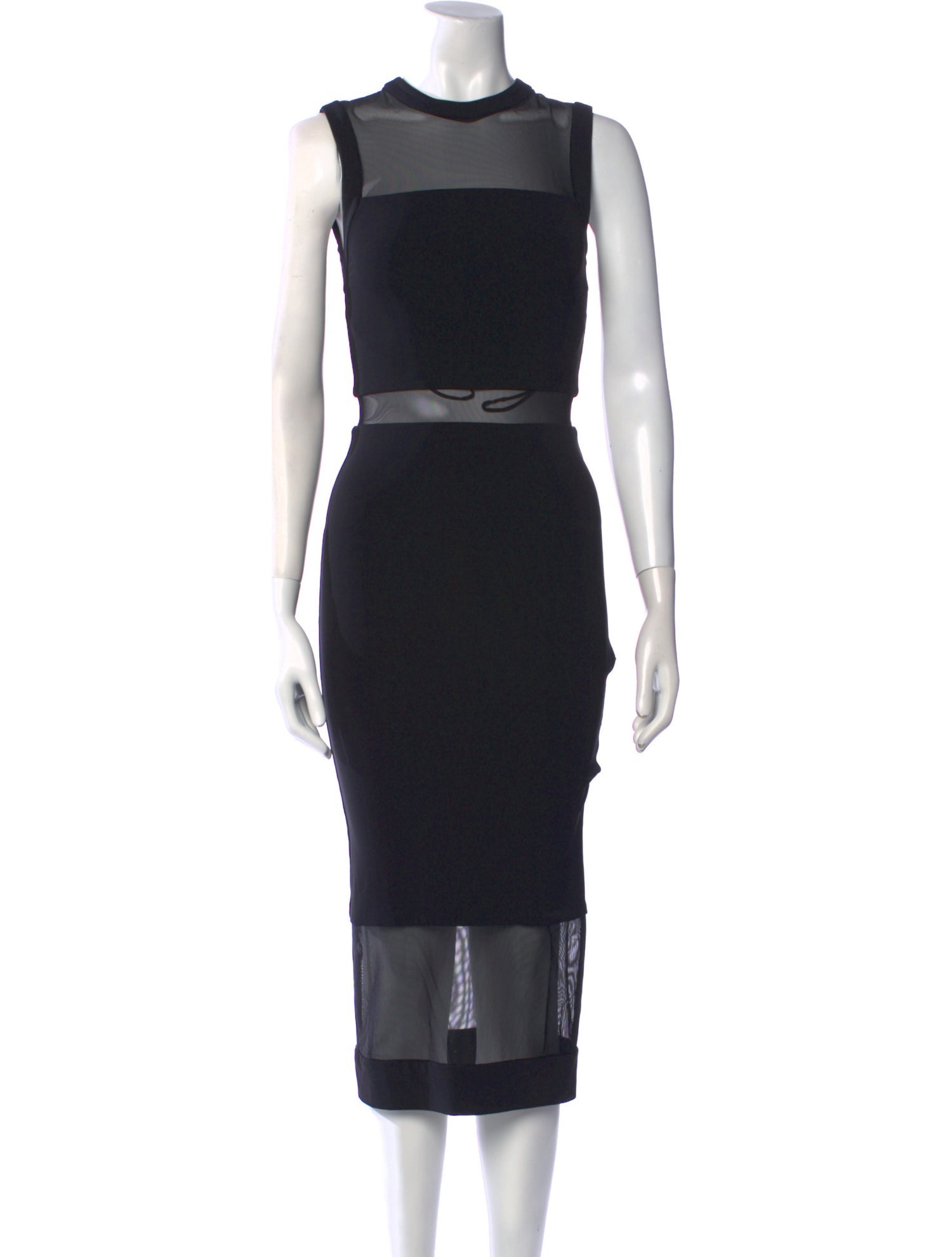 Alice + Olivia Crew Neck Midi Length Dress