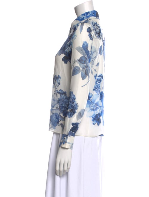 Alice + Olivia Silk Floral Print Blouse