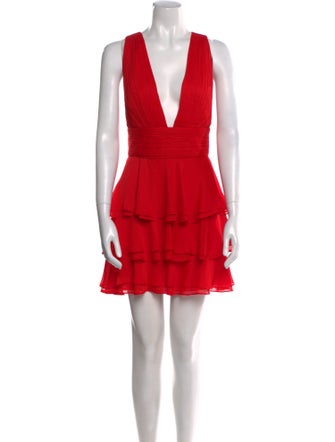 Alice + Olivia V-Neck Mini Dress