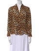 Alice + Olivia Silk Animal Print Blouse