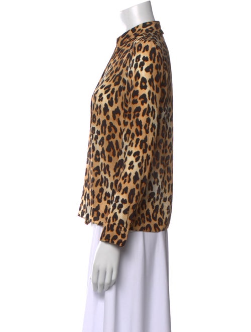 Alice + Olivia Silk Animal Print Blouse