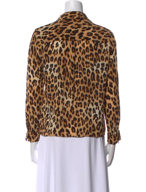 Alice + Olivia Silk Animal Print Blouse