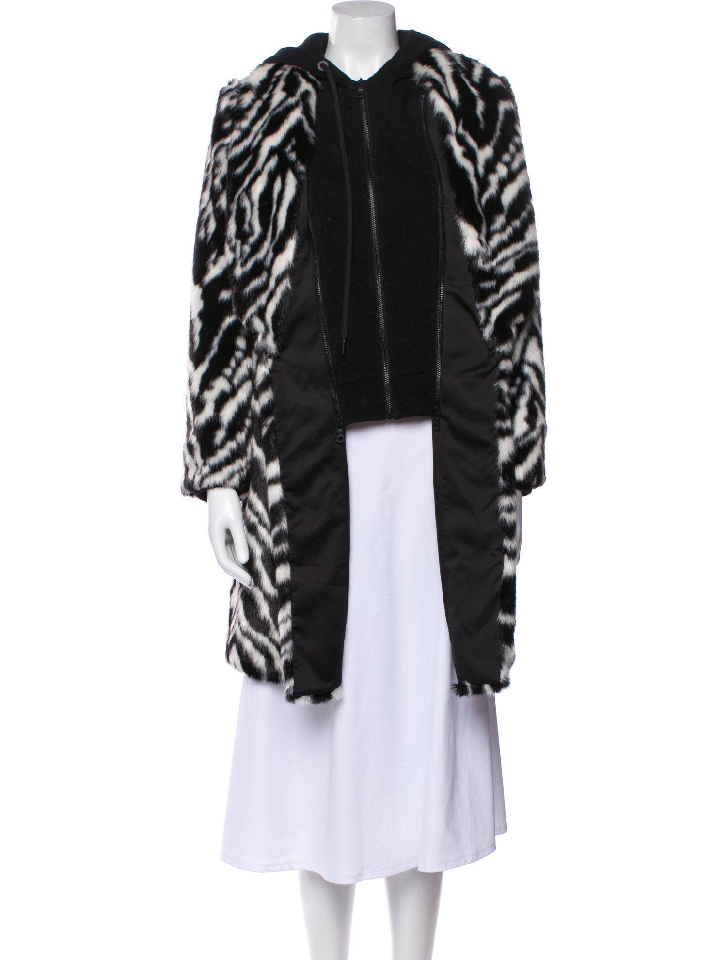 Alice + Olivia Faux Fur Animal Print Coat