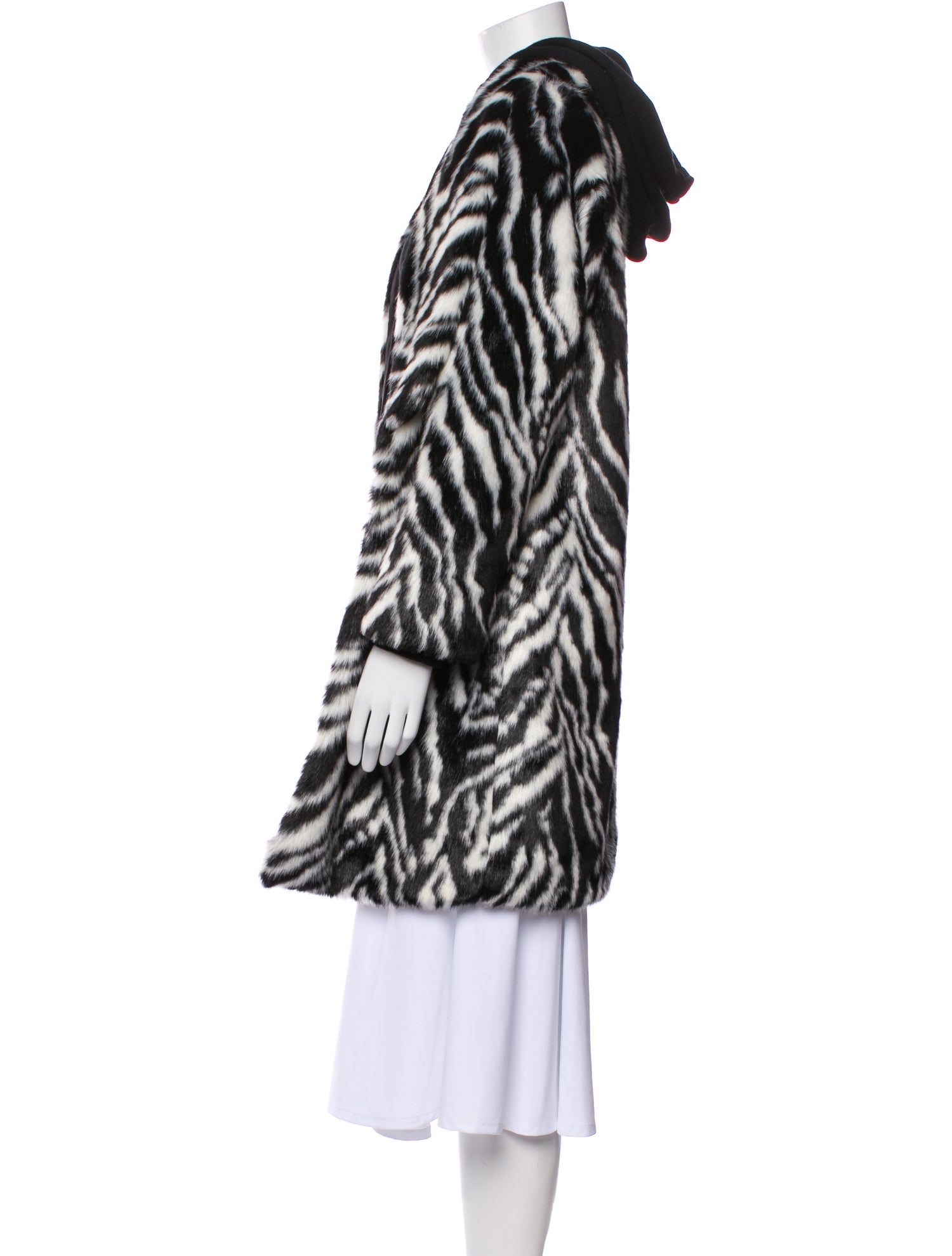 Alice + Olivia Faux Fur Animal Print Coat