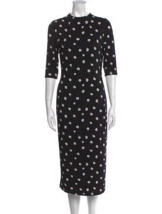 Alice + Olivia Floral Print Knee-Length Dress