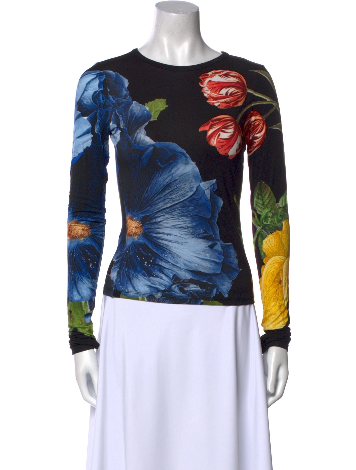 Alice + Olivia Printed Bateau Neckline Top