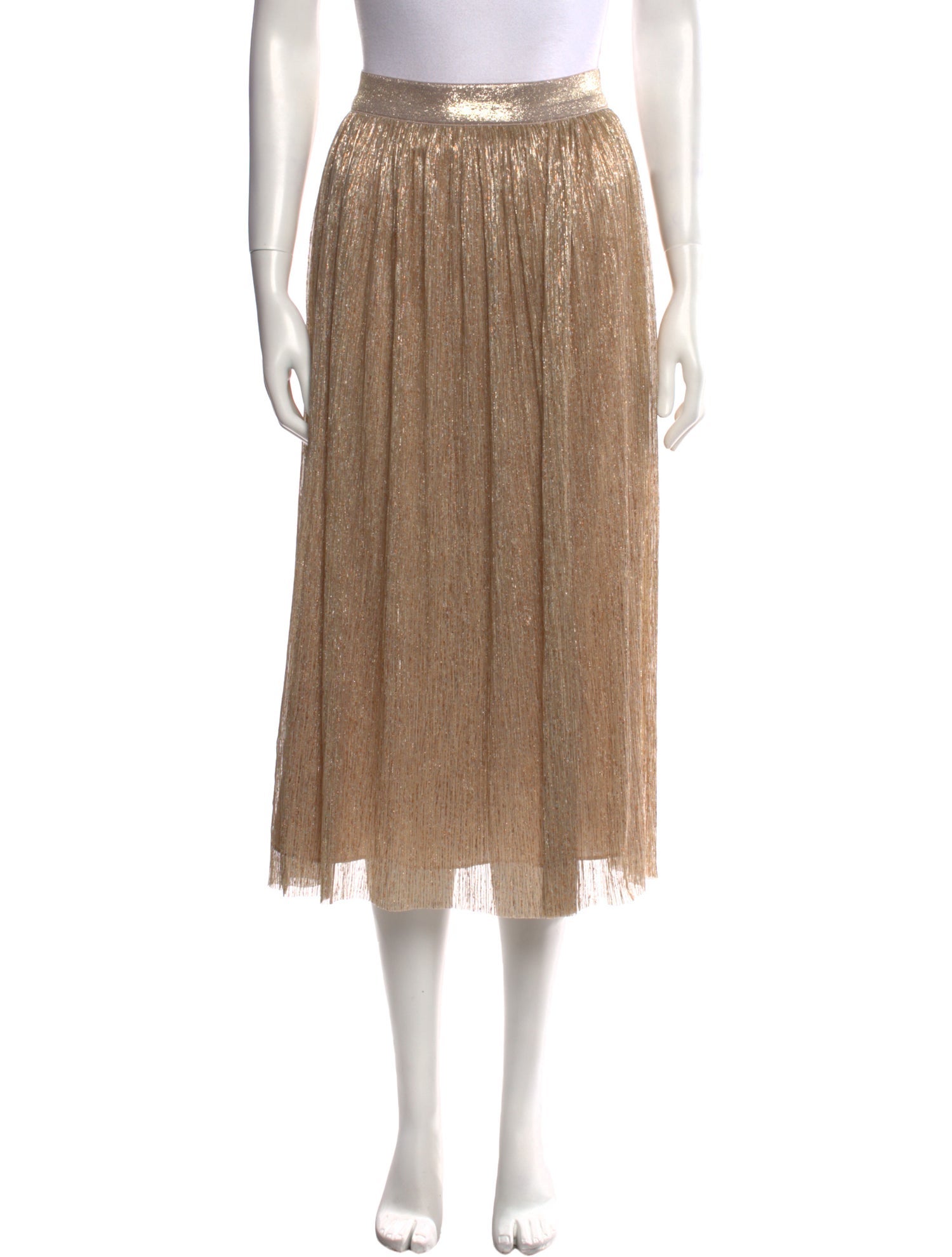 Alice + Olivia Glitter Accents Midi Length Skirt