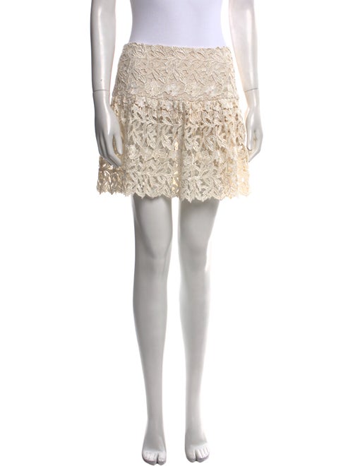 Alice + Olivia Lace Pattern Mini Skirt