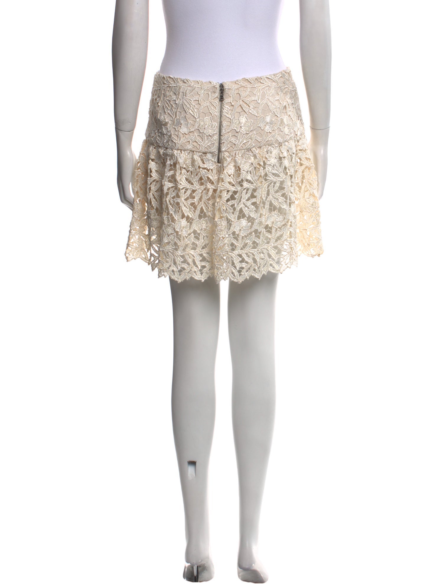 Alice + Olivia Lace Pattern Mini Skirt