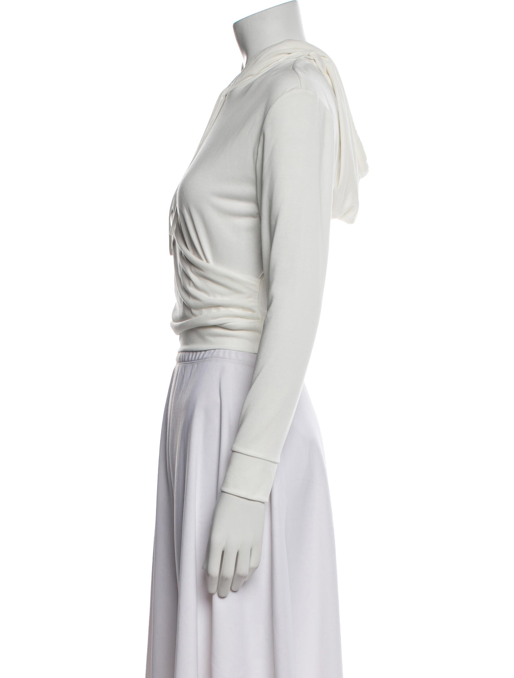 Alice + Olivia Mock Neck Long Sleeve Crop Top