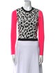 Alice + Olivia Animal Print Crew Neck Sweater