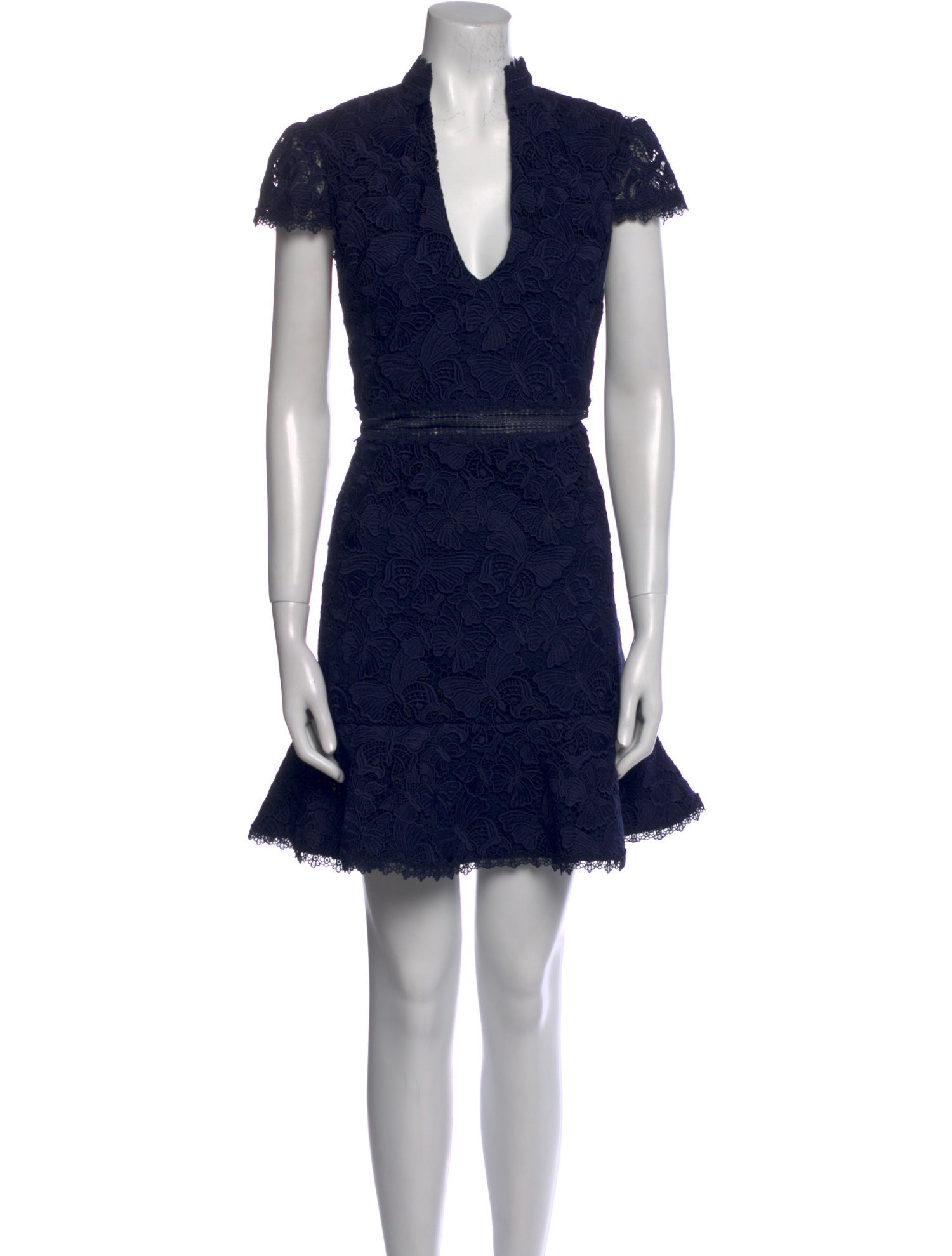 Alice + Olivia Lace Pattern Mini Dress