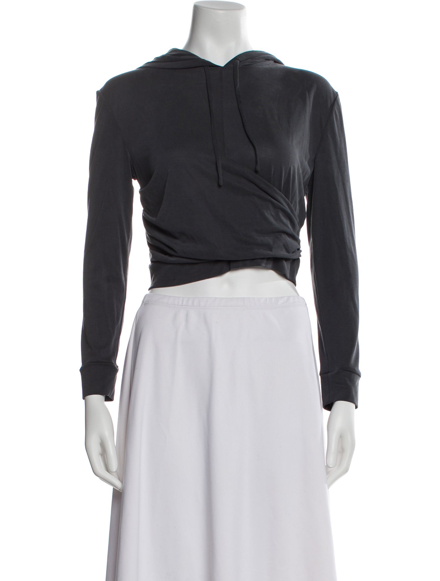 Alice + Olivia V-Neck Long Sleeve Crop Top