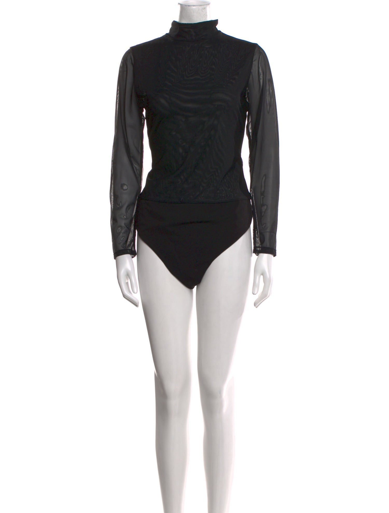 Alice + Olivia Mock Neck Long Sleeve Bodysuit