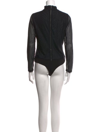 Alice + Olivia Mock Neck Long Sleeve Bodysuit