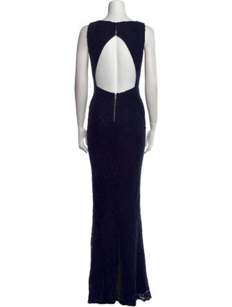 Alice + Olivia Bateau Neckline Long Dress