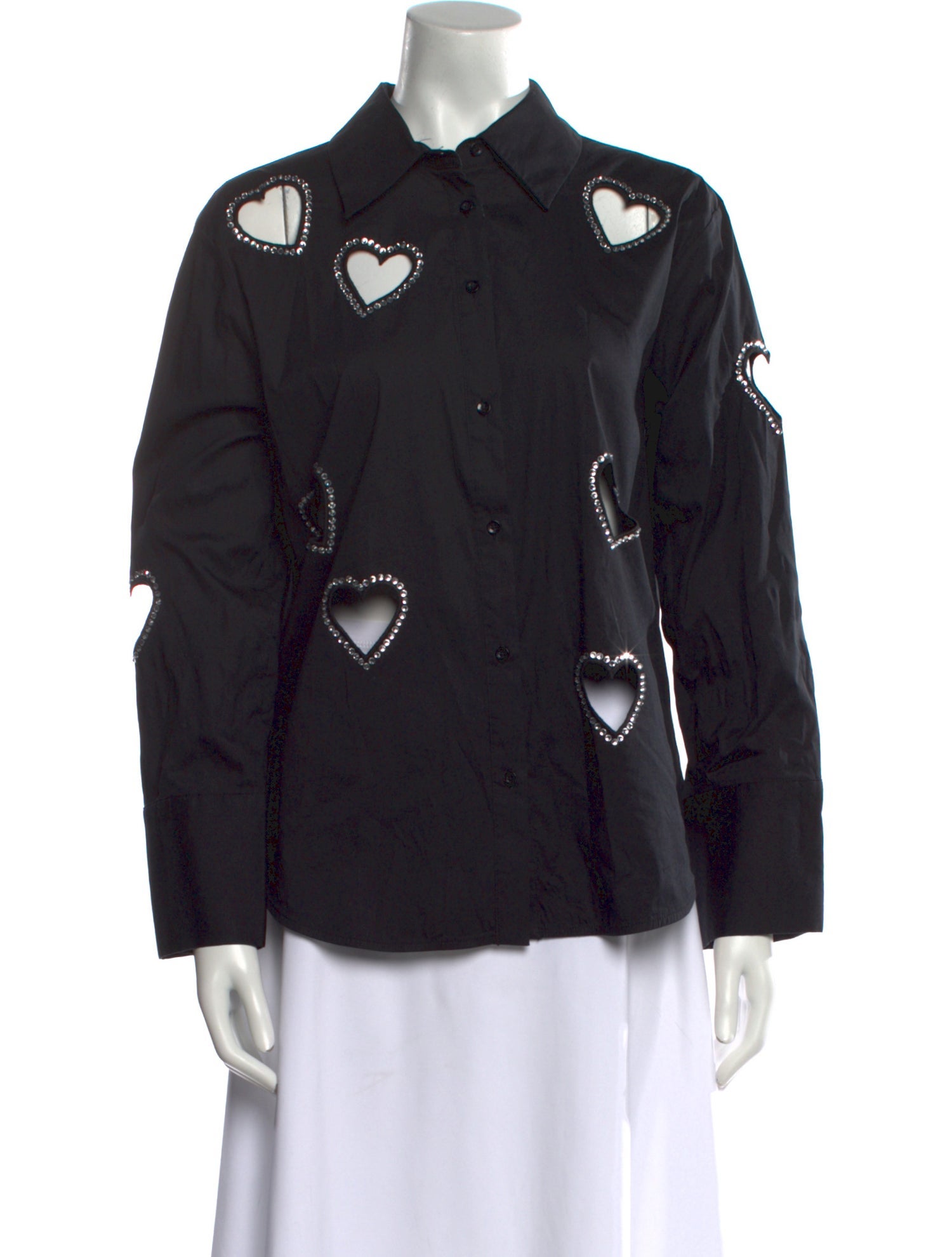 Alice + Olivia Patterned Long Sleeve Button-Up Top