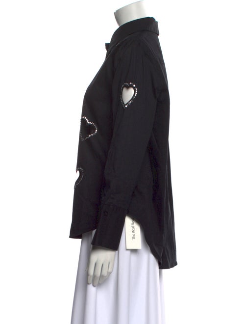 Alice + Olivia Patterned Long Sleeve Button-Up Top