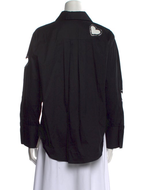 Alice + Olivia Patterned Long Sleeve Button-Up Top