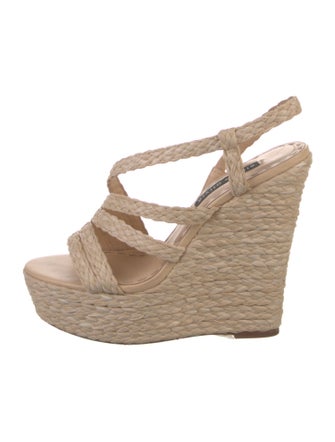 Alice + Olivia Straw Espadrilles