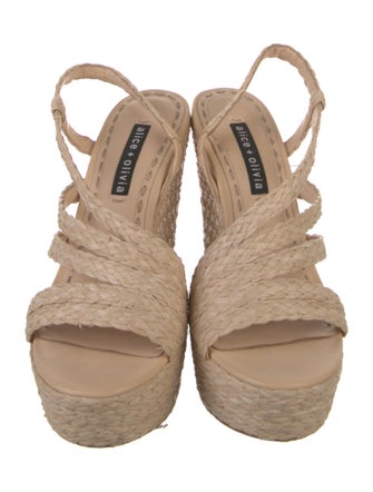 Alice + Olivia Straw Espadrilles