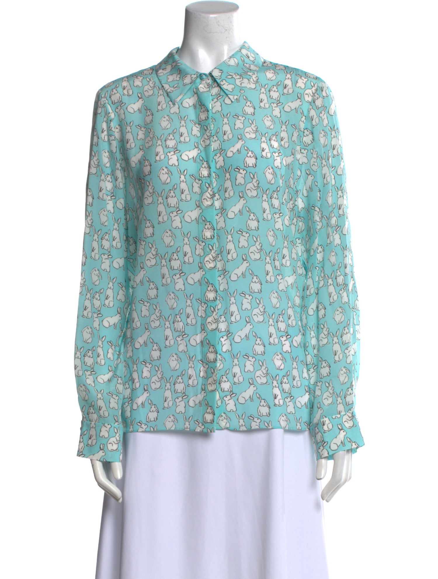 Alice + Olivia Silk Floral Print Blouse