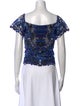 Alice + Olivia Lace Pattern Square Neckline Top