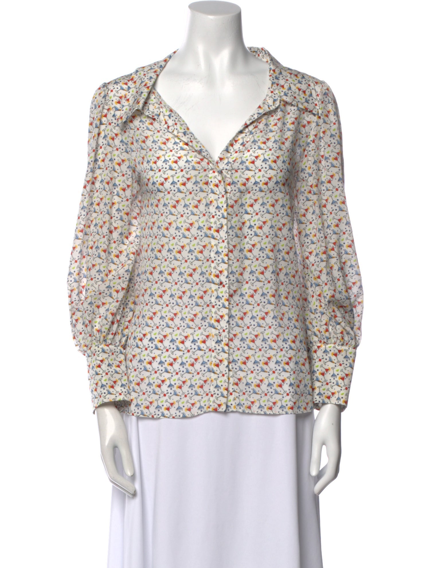 Alice + Olivia Silk Printed Blouse