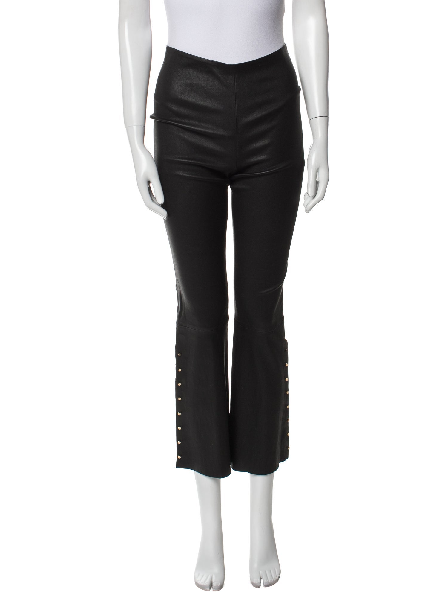 Alice + Olivia Leather Straight Leg Pants
