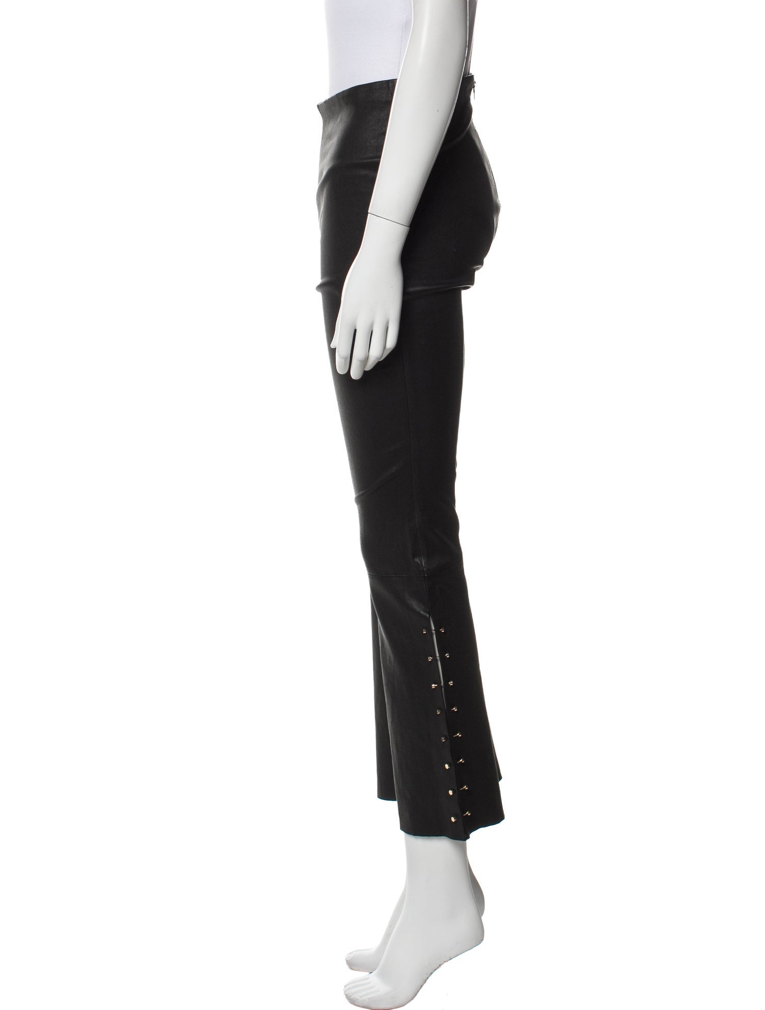 Alice + Olivia Leather Straight Leg Pants