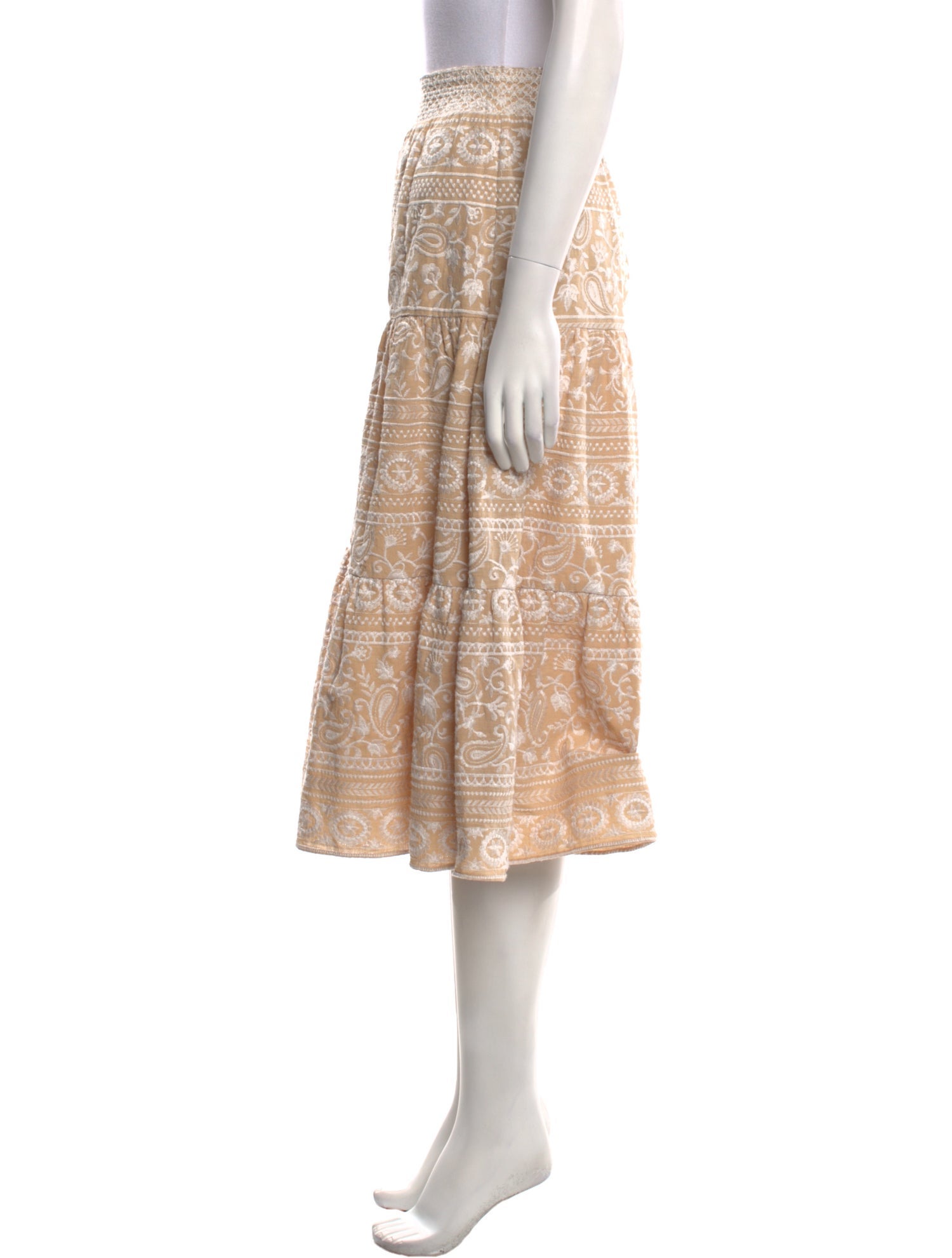 Alice + Olivia Paisley Print Midi Length Skirt