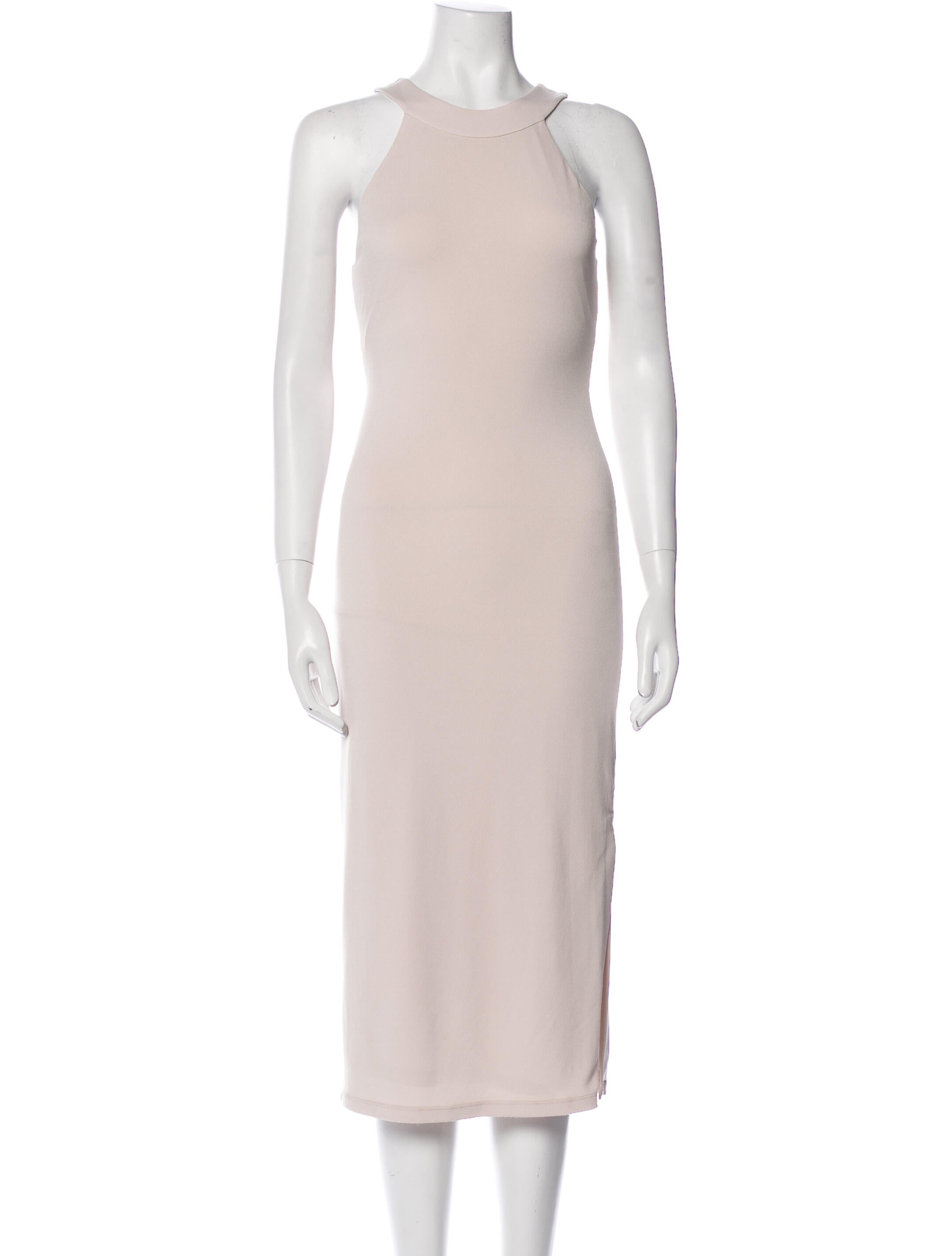 Alice + Olivia Crew Neck Midi Length Dress