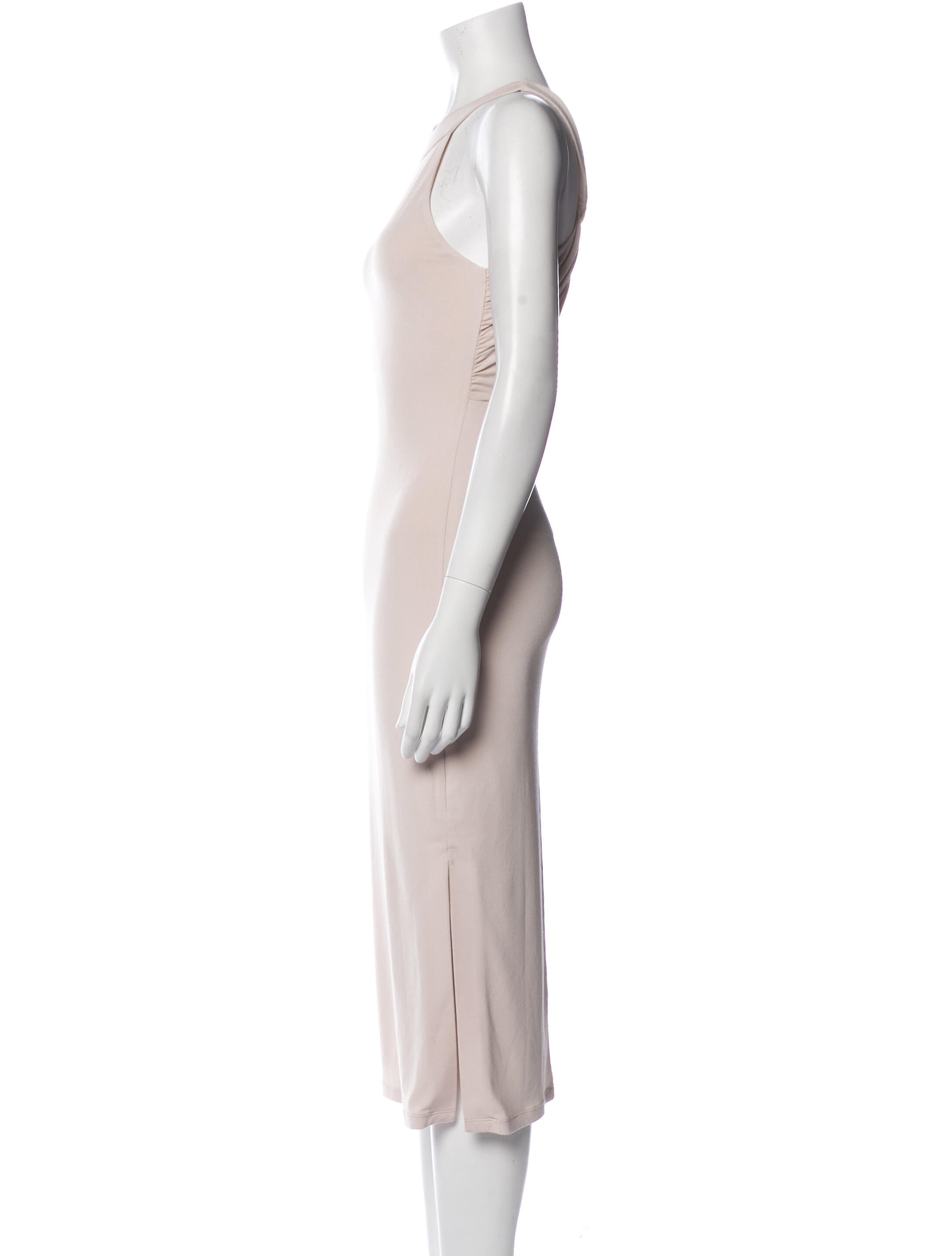 Alice + Olivia Crew Neck Midi Length Dress