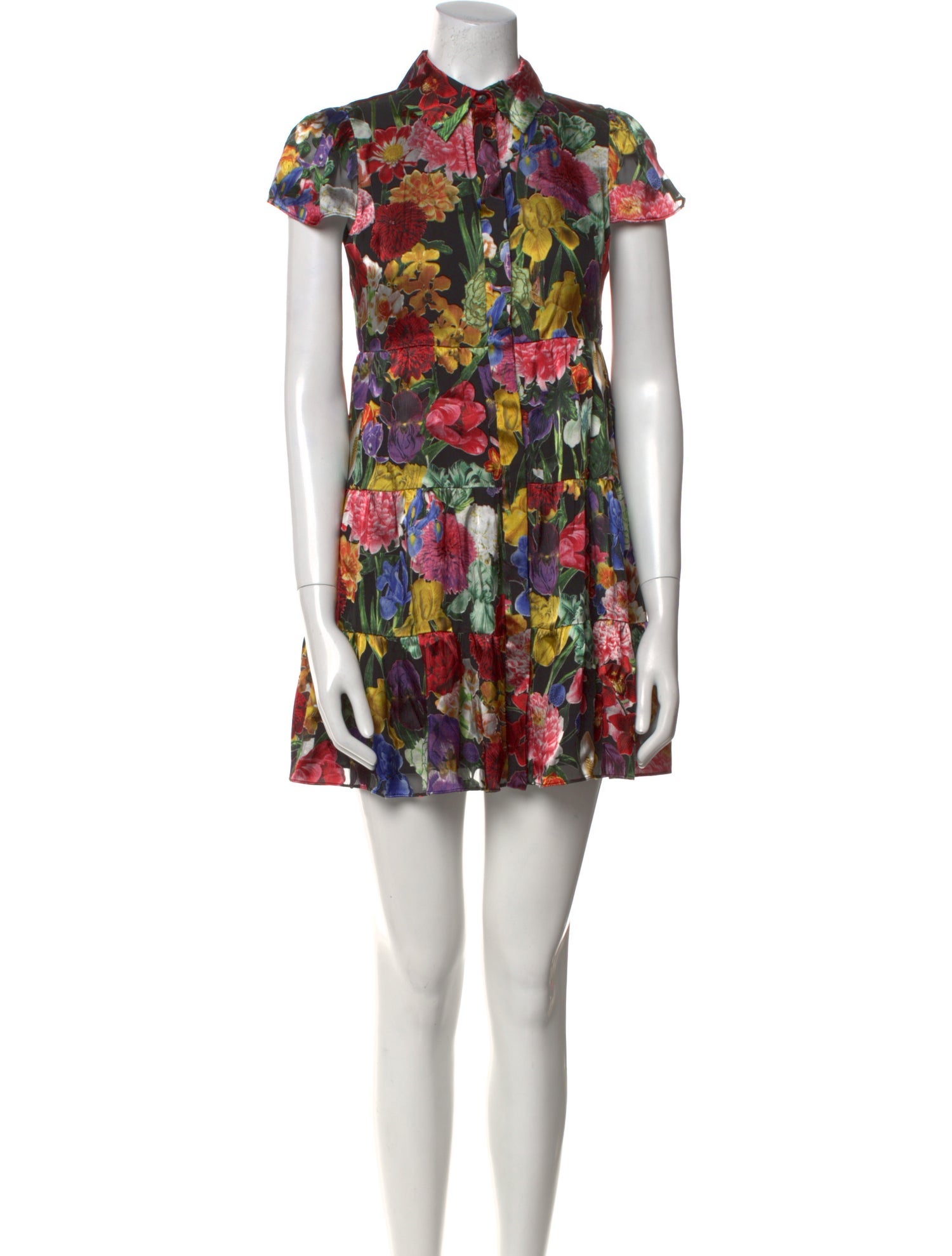 Alice + Olivia Floral Print Mini Dress